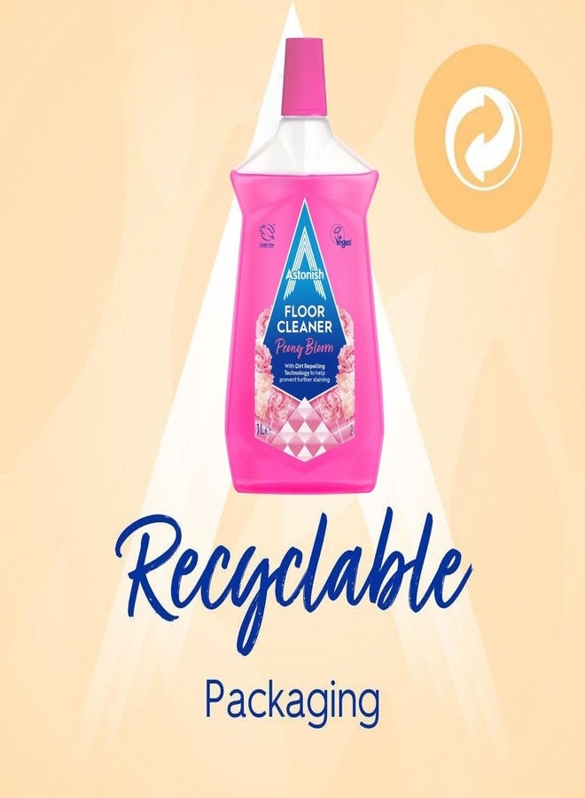 Astonish Peony Bloom Floor Cleaner – Concentrated Floral Mop Solution With Dirt Repelling Technology – Multi Surface Cleaner For Tiles, Laminate, Vinyl & Sealed Wood Floors – 1L Bottle - Image 4